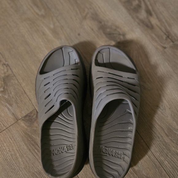 Hoka One One Men's Gray Slide Sandals - Picture 1 of 4